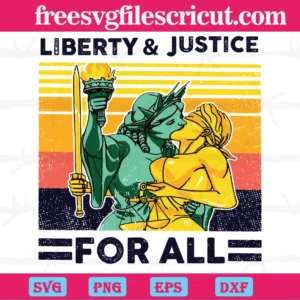 Liberty And Justice For All Pride Lgbt, Transparent Background Files Svg