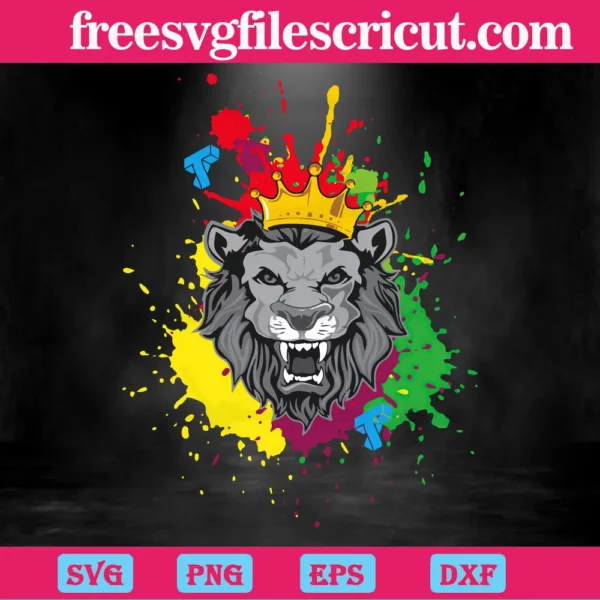 Lion King Color Svg Invert