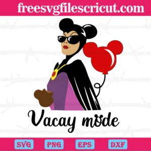 Maleficent Vacay Mode Mickey Mouse, Layered Svg Files
