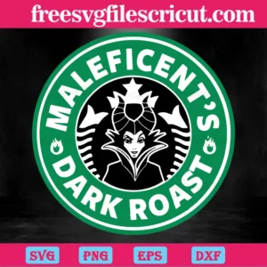 Maleficent’S Dark Roast Starbucks Svg Invert
