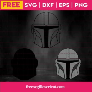 Mandalorian Helmet Svg Free Invert