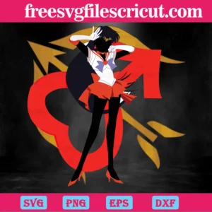 Mars Flame Sniper Sailor Moon, Premium Svg Files Invert