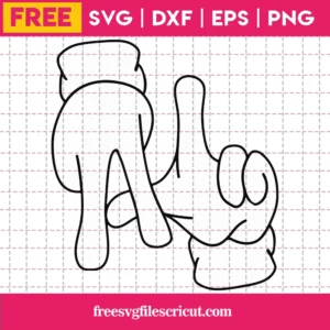 Mickey Mouse Hands Outline Svg Free Invert