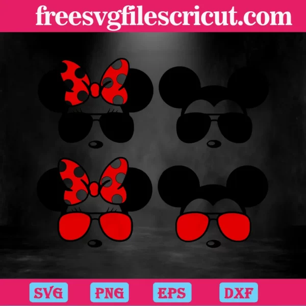 Mickey Mouse With Sunglasses Svg Invert