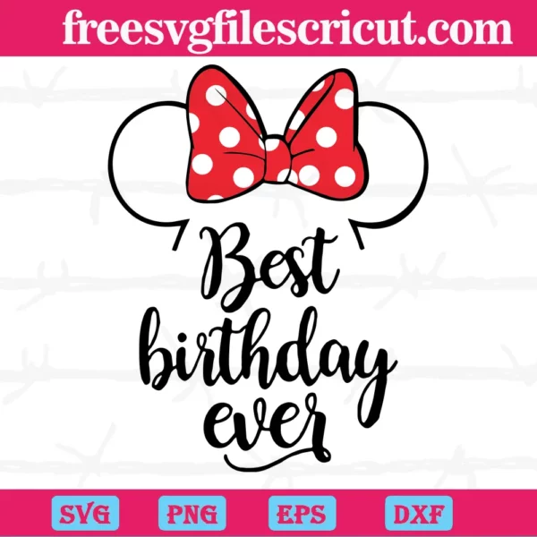 Minnie Bow Best Birthday Ever Design Files