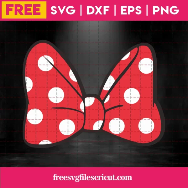 Minnie Mouse Bow Cutting Svg Files Free Invert