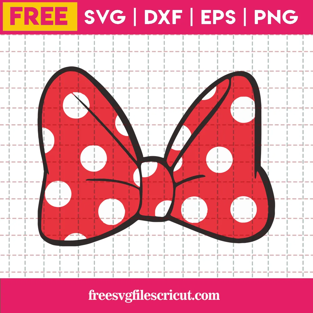Minnie Mouse Bow Cutting Svg Files Free