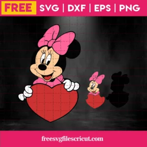 Minnie Mouse Free Svg Invert
