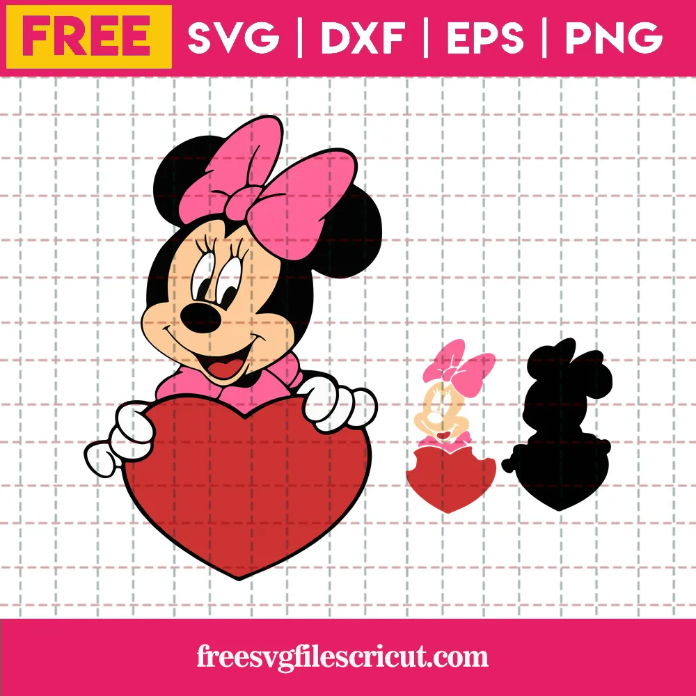 Baby Minnie Mouse Pink Louis Vuitton SVG, Disney Minnie Mouse SVG