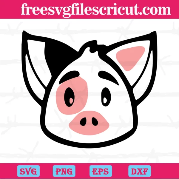 Moana Pig Pua Svg Invert