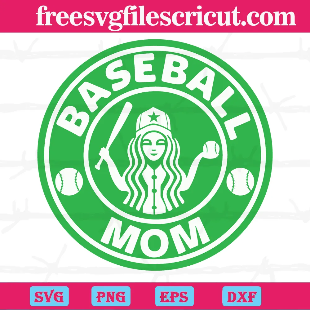 Mother’S Day Baseball Mom Starbucks Svg Vector Files