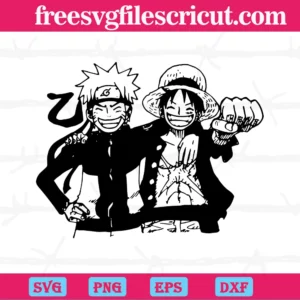 Naruto And Luffy Svg, Naruto Friends Svg