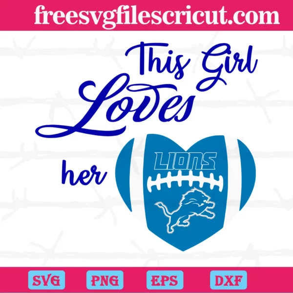 LIONS Half Football Half Player SVG, Detroit Lions SVG