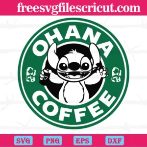 Ohana Coffee Starbucks Cricut Stitch Svg