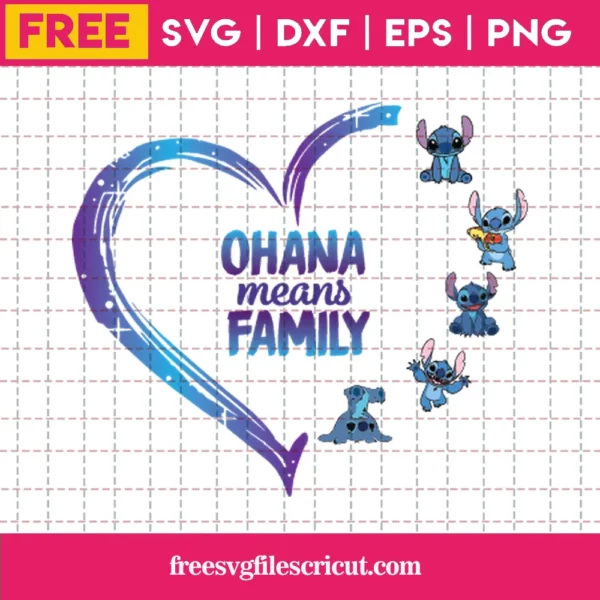 Ohana Means Family Stitch Svg Cricut Free