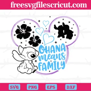 Ohana Means Family Stitch Svg Free