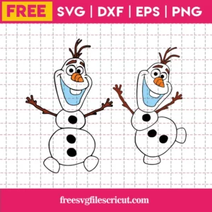 Olaf Frozen Snowman Svg Free Invert