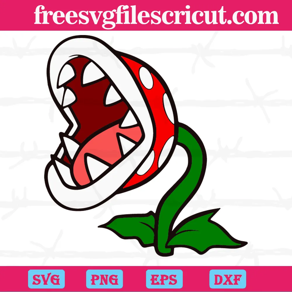 Piranha Plant Super Mario, Layered Svg free svg files for cricut