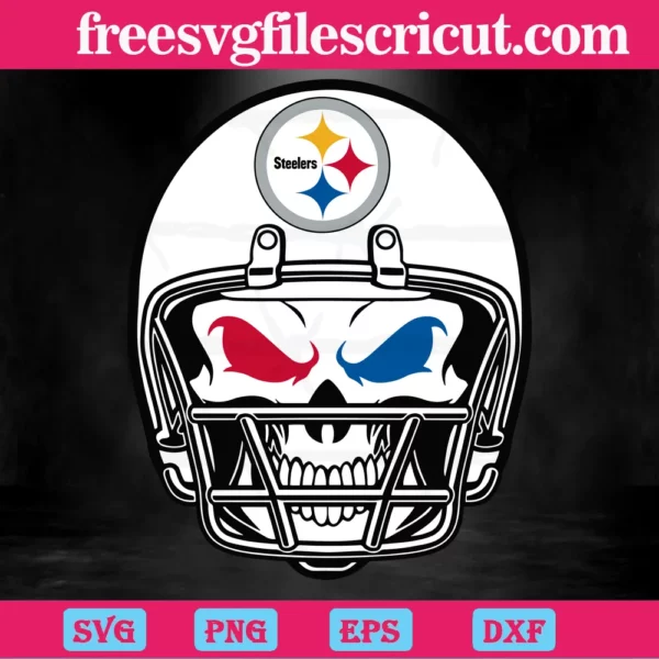 Pittsburgh Steelers Skull Helmet Svg Invert
