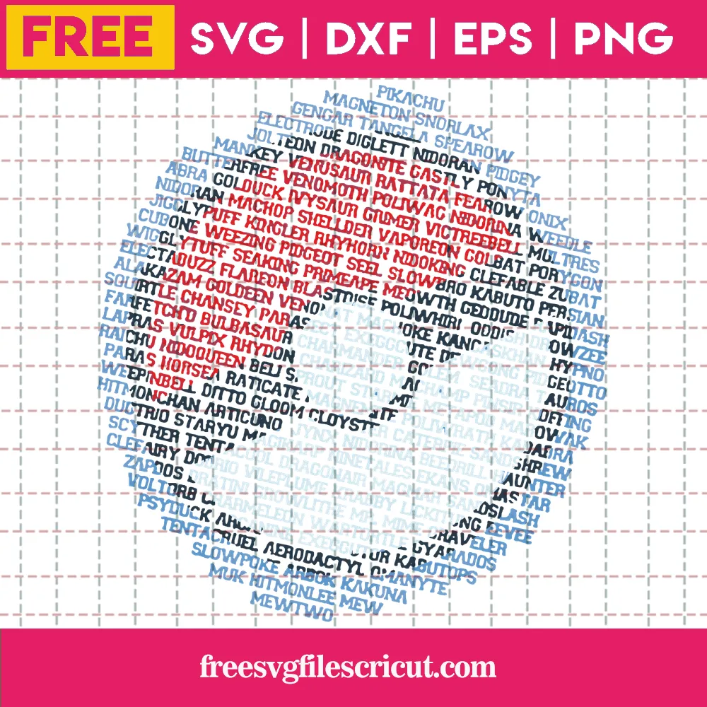 Original Pokemon Pokeball Silhouette SVG PDF EPS File 