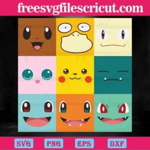 Pokemon Characters Face Svg