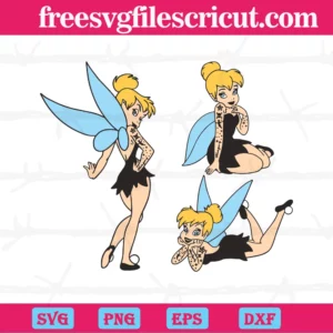 Punk Tinkerbell Fairy, Cutting File Svg