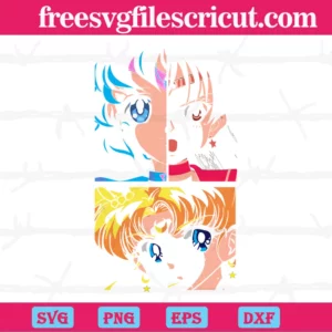Sailor Moon Anime, Scalable Vector Graphics Invert