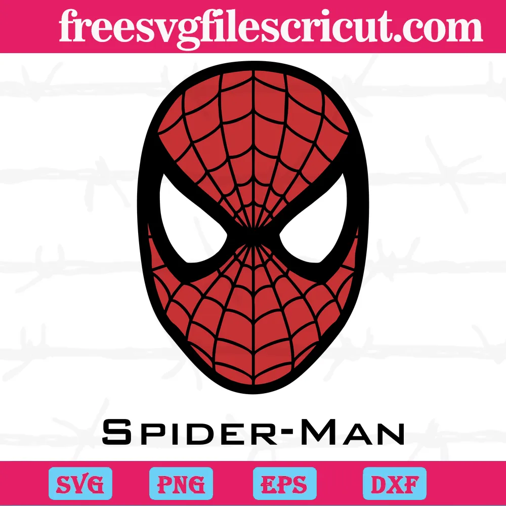 Spider Man Face Circle Silhouette Svg, Dxf Eps Pdf Png, Cric