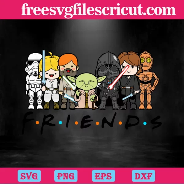 Star Wars Friends Svg Invert