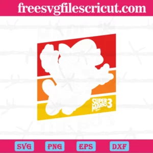 Super Mario 3 Made In The 80S Vector Svg For Cricut Invert