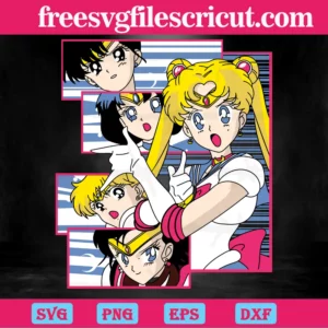 Team Sailor Moon Anime, The Best Digital Svg Designs For Cricut
