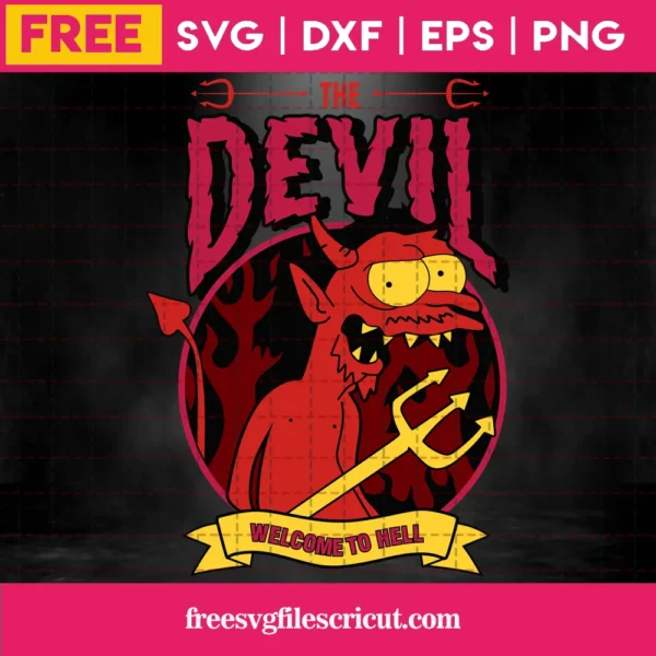The Devil Simpsons, Free Svg For Commercial Use Invert