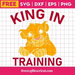 The Lion King Simba King In Training Svg Free Invert