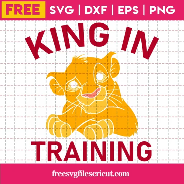 The Lion King Simba King In Training Svg Free Invert