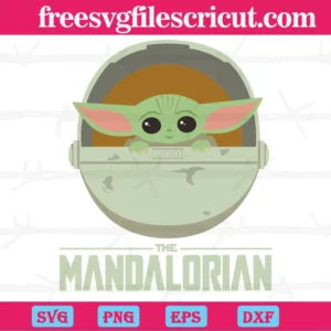 The Mandalorian Baby Yoda Svg Cricut Invert