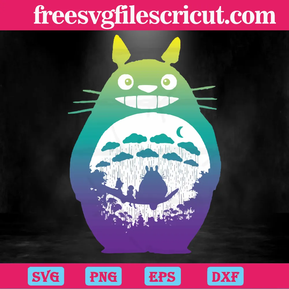 Totoro Living Forest Graphic Design Svg