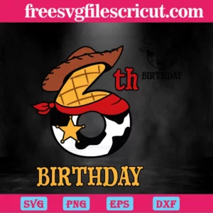 Toy Story 6Th Birthday Svg Invert