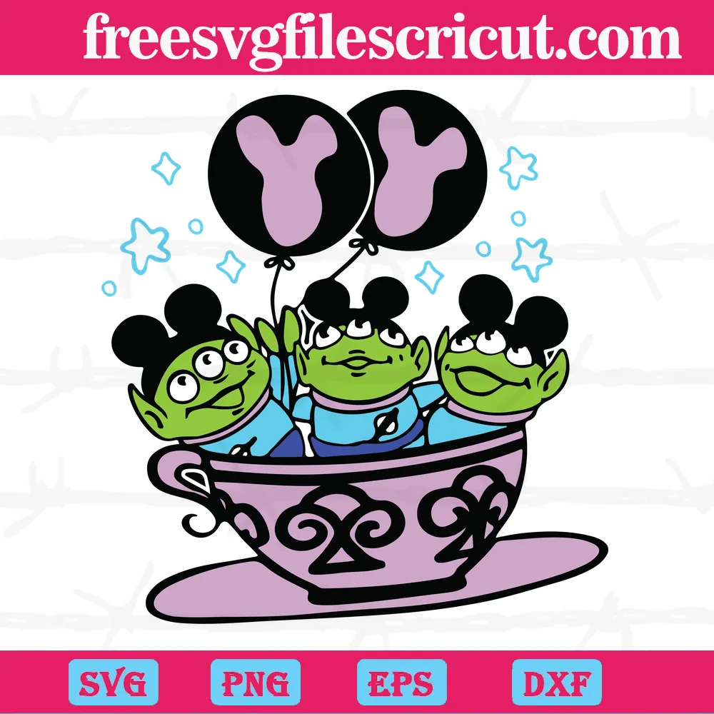 Toy Story Alien With Mickey Balloon Svg