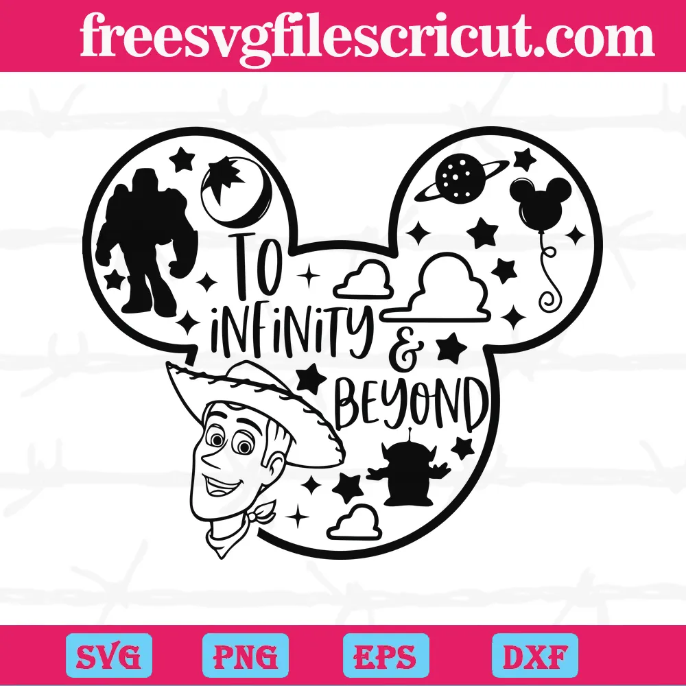 Toy Story Mickey Head To Infinity And Beyond Svg