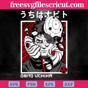 Uchiha Obito Svg, Naruto Anime Svg, Naruto Svg Invert