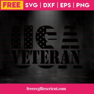 Usa Veteran American Flag Svg Free Invert