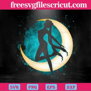 Usagi Tsukino Sailor Moon Cutting File, Transparent Background Invert