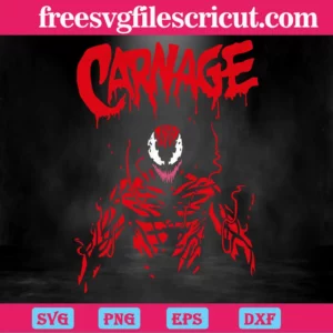 Venom Carnage, Svg Png Dxf Eps Cricut Silhouette Invert