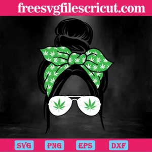 Weed Mom Life Vector Svg Invert