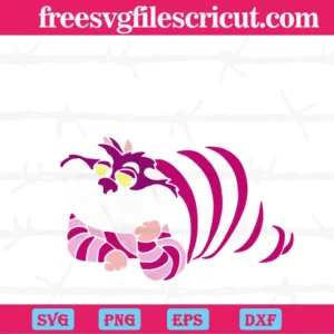We'Re Mad Here Cheshire Cat, Cutting Svg File Invert