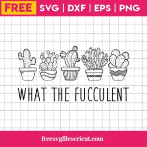 What The Fucculent Cactus Plant Gardening Black And White, Vector Svg