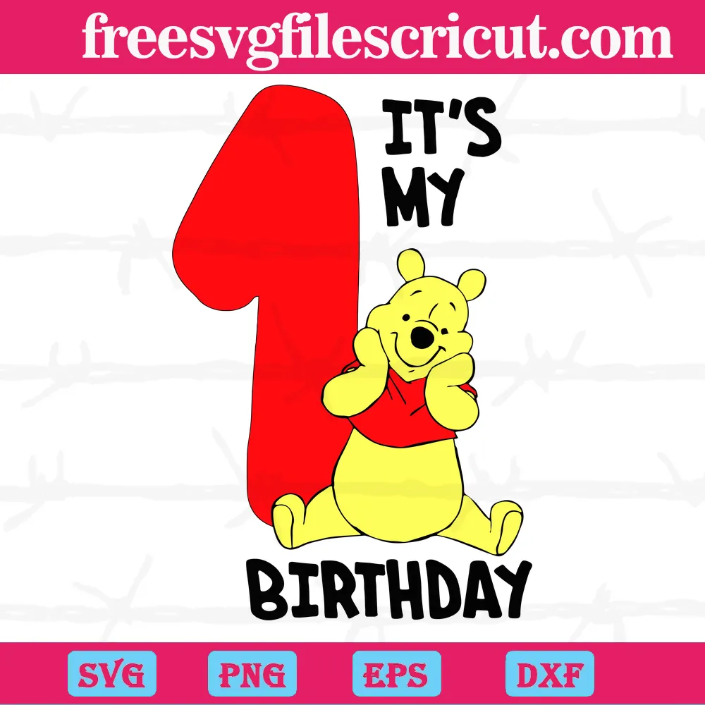 Winnie The Pooh 1St Birthday Svg