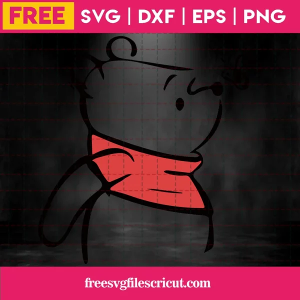 Winnie The Pooh With Bee Svg Free Invert
