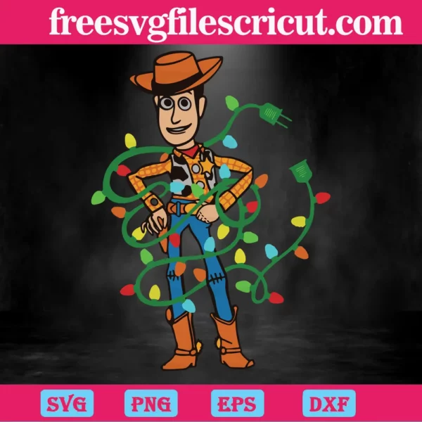 Woody With Light Toy Story Svg Invert