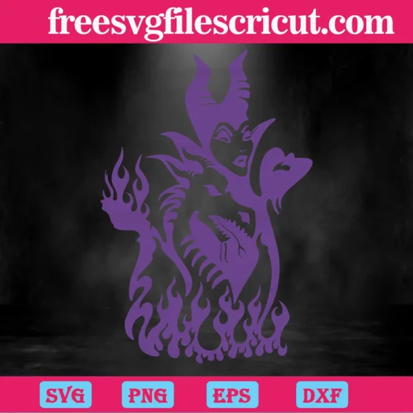 Disneyland Villain Sleeping Beauty Maleficent Dragon Outline, SVG cut ...